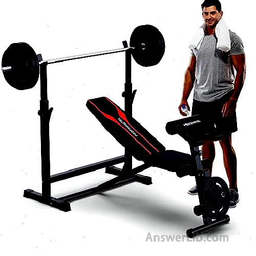 Olympic Workout Bench Bench Press Set with Preacher Curl Pad