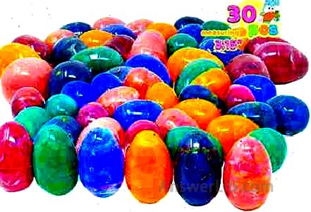 30 PCs Painted Jumbo Easter Eggs for Kids Basket Stuffers Fillers