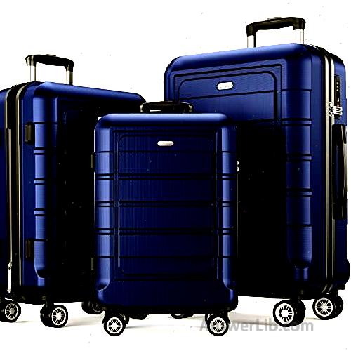 SHOWKOO Luggage Sets Expandable PC+ABS Durable Suitcase Double Wheels TSA