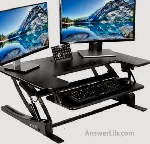 The best comprehensive laptop computer bracket: vivo Black Height Adjustable 36 Inch Stand Up Desk Converter