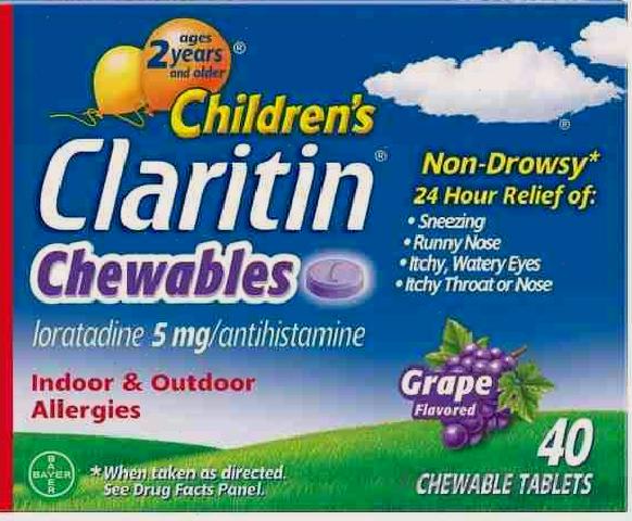 Claritin children's anti-allergic chewing tablets