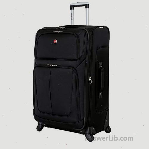 SwissGear Sion Softside Expandable Roller Luggage Black Checked Large 29