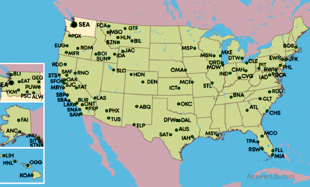 Seattle-Tacoma International Airport Airport's domestic route