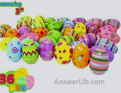 Joyin Toy 36 PCs Jumbo Plastic Printed Bright Easter Eggs