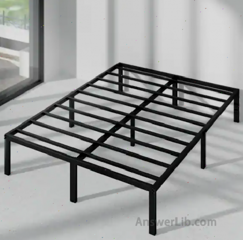 Yelena Black Metal Queen Platform Bed Frame