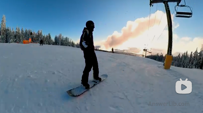 Group mountain skiing