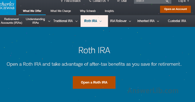 Charles Schwab Roth IRA account