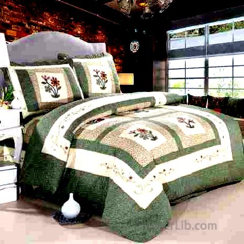 Best Dispenic Bed Cover: VCTOPS 3 PIECE EMBRODERED FLORAL QUILTD BEDSPREAD