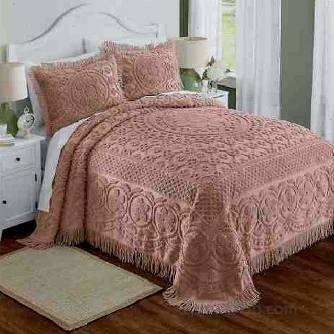 Best Snowy bed cover: Montgomery Ward Emily Chenille BedSpream