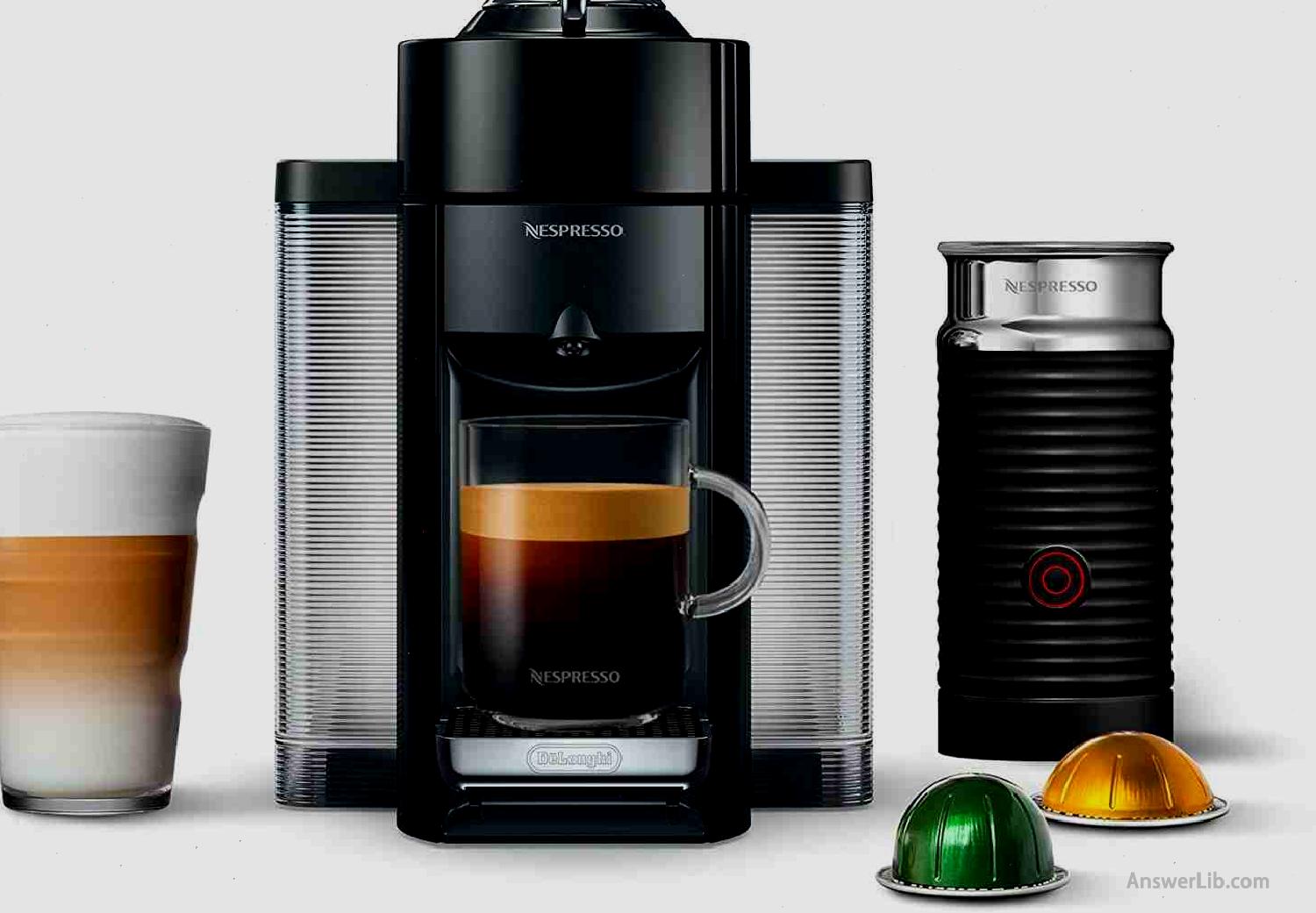 The coffee machine that is most suitable for young people: NESPRESSO VERTUO COFFEE and ESPRESSO MAKER by De'longhi, Piano Black with Aeroccino Milk Frother