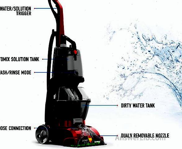 The most professional water carpet clean vacuum cleaner: Hooover Power Scrub Deluxe Carpet Cleaner